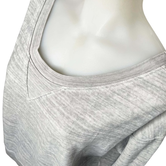 Grey Velour Crew Neck Sweatshirt With Tie Back 🤍 - Picture 5 of 10